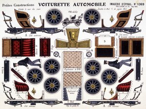 Carrinho de carro: Petites Constructions. Século XIX. de French School
