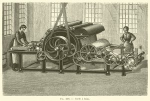 Carde a laine (gravura) de French School