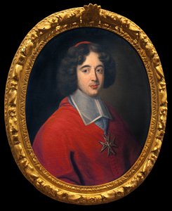 Cardeal de Bouillon, abadia de Tournus de 1660 a 1715, iniciador da construção do dieu do hotel. Pintura anônima, arte francesa do século XVII. Hotel Dieu, Musee Greuze, Tournus. de French School