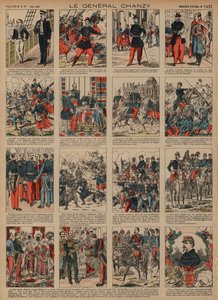 Carreira do general francês Alfred Chanzy (gravura a cores) de French School