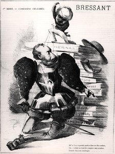 Caricatura de Jean Baptiste Francois Bressant (1815-86) como Don Carlos em 