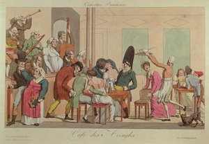 Caricatura do Café des Aveugles, c.1800 de French School