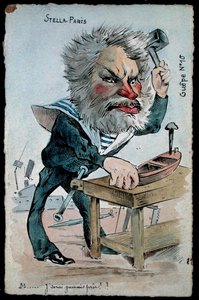 Caricatura do Ministro da Marinha, Camille Pelletan (1846-1915) da série 