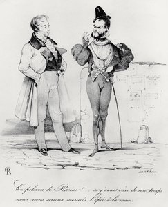 Caricatura dos Dramas Românticos na época de Hernani por Victor Hugo 1802-85) (1829) de French School