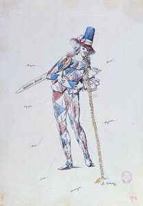 Caricatura satirizando emigrantes franceses aristocráticos, c.1792 de French School