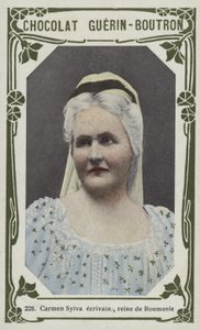 Escritor Carmen Sylva, Rainha da Romênia (foto colorida) de French School