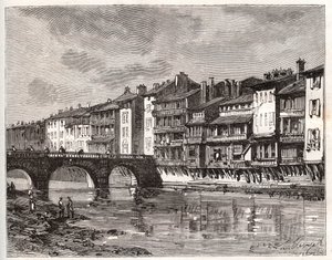 Castres - Languedoc-Roussillon-Midi-Pyrenees - gravura em "La France illustree: geography, history, statistical administration" de V.-A. Malt-Brown. 1884 de French School