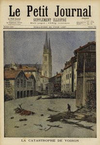 Inundações catastróficas em Voiron, França, 1897 de French School