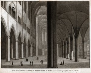 Cathedrale Notre Dame de Paris. (gravura, ca. 1850) de French School
