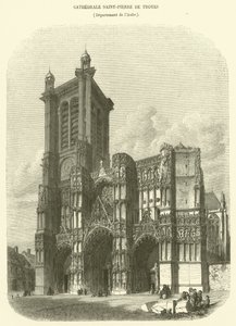 Catedral de Saint-Pierre de Troyes, Departamento de Aube (gravura) de French School