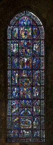 Cathedrale de chartres, vidro manchado: tipologia paixão de French School