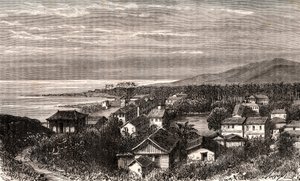 Cayenne - Commune en outre mer Guyane - gravura em "La France illustree: geography, history, statistical administration" de V.A. Malt-Brown. 1884 de French School