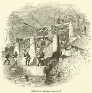 Chadouf dos egípcios modernos (gravura) de French School