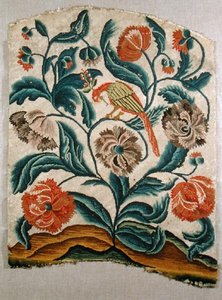 Cadeira de costas, c.1725-50 (bordado sobre tela) de French School