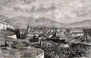 Chambery - Savoie - gravura em "La France illustree: geography, history, statistical administration" de V.A. Malt-Brown. 1884 de French School