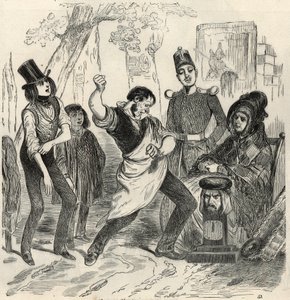 Champs-Elysees (Champs Elysees) - Dynamometer - Engraving in "Tableau-de-Paris" de Edmond Texier 1852 de French School