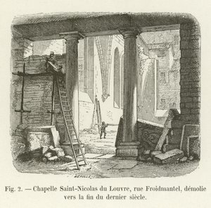 Saint-Nicolas Capela do Louvre, rue Froidmantel, demolida no final do século passado de French School