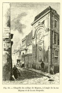 Capela do colégio de Mignon, lugre rue Mignon e rue Serpente de French School