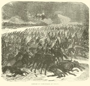 Carga de Cuirassiers em Eylau (gravura) de French School