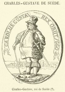 Charles Gustav, Rei da Suécia (gravura) de French School