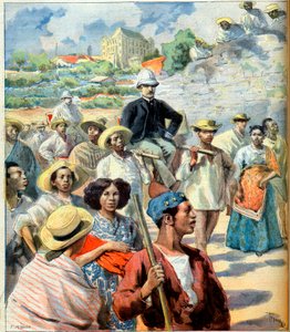 Charles Le Myre de Vilers (1833-1918) em Madagáscar (tentativa de reconciliação entre o governo Tananarive e a França) ilustração do 