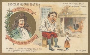 Charles Perrault (1628-1703), homem de letras francês, autor de "Le geant Perileriferigerimini". de French School