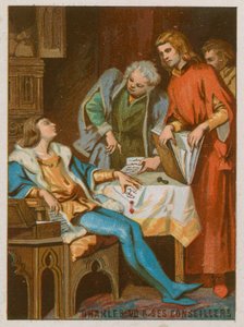 Carlos VII com seus conselheiros de French School