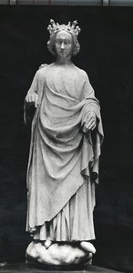 Carlos VI (1368-1422) rei da França, do Palácio da Justiça em Poitiers, original do final do século XIV (gesso) de French School