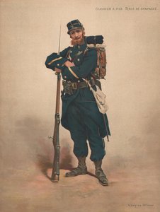 Caçador do pé, traje do país de French School