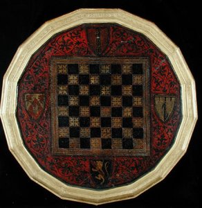 Tabuleiro de xadrez com quatro brasões, c.1400-30 de French School