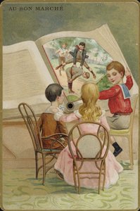 Crianças, leitura, oversized, livro de French School