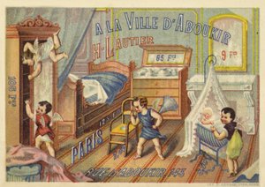 Quarto das crianças, com cupidos de French School