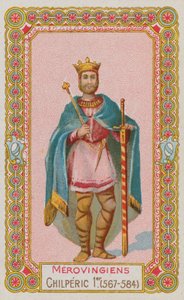 Chilperic I, rei merovíngio da França de 567-584 de French School