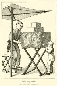 Lanterna mágica chinesa (gravura) de French School