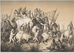 Chir Singh, Maharaja dos Sikhs com o Rei de Punjab e a sua comitiva de 