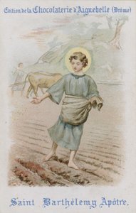 Cartão comercial de chocolate Aiguebelle (chromolitho) de French School