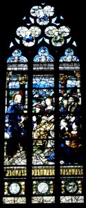 Cristo precede diante do rei François I da França e Jeanne dAlbret de French School