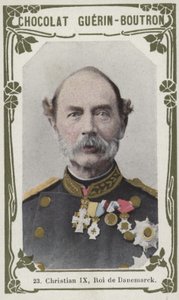 Christian IX, Roi de Danemarck (foto colorida) de French School