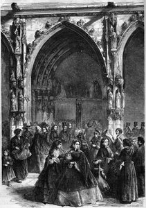 Christian Rie - Domingo de Ramos: distribuição dos ramos à porta da igreja Saint Germain l
