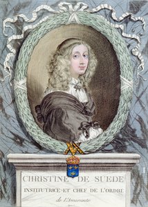 Christina (1626-1689) Rainha da Suécia, fundadora e chefe da ordem da Amarantha de French School