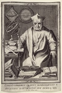 Christopher Clavius (1537-1612) Com 69 anos, publicado por Jean Le Clerc, c.1606-07 de French School