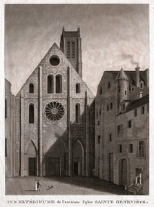 Igreja de St. Genevieve. (gravura, ca. 1810) de French School