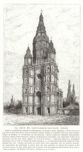 Torre igreja, de, a, abadia, de, Saint-Amand-les-Eaux, frança de French School