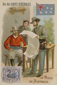 Cie des Caves Generales cartão comercial, postal de French School
