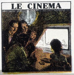Exibição de cinema. Por volta de 1920. de French School