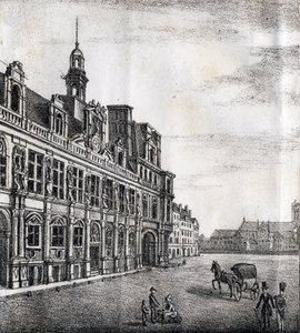 Prefeitura - "Alfabeto Pitoresco des Monumens de Paris" c.1840 (gravura) de French School