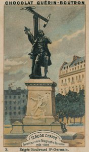 Claude Chappe, inventor da Aerienne Telegraphine, 1763-1805, Erigee Boulevard St-Germain de French School