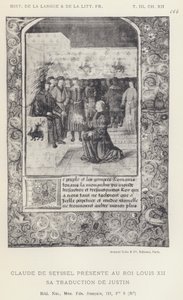 Claude De Seyssel Apresenta ao Rei Luís XII Sua Tradução de Justin (litho) de French School