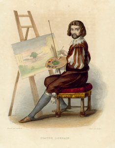 Claude Lorrain (gravura colorida) de French School