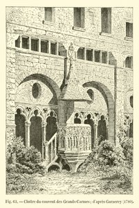 Claustro do convento das grandes carmelitas; Dapres Garnerey, 1780 de French School